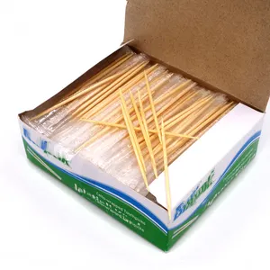 गर्म बिक्री बांस लकड़ी दंर्तखोदनी जॉर्डन लकड़ी toothpicks व्यक्तिगत लपेटें