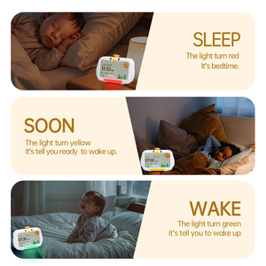 New 7-inch tiếng ồn trắng làm dịu OK Wake Đồng hồ ngủ huấn luyện viên với 4 màu LED ánh sáng ban đêm cho trẻ mới biết đi trẻ em phòng ngủ - Product Image 3