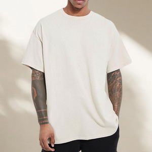 เสื้อยืดคอกลมพิมพ์ลายดิจิทัลทรงโอเวอร์ไซส์ไหล่ตก สตรีทแวร์ รับผลิตเสื้อยืดผู้ชายพร้อมสกรีนโลโก้ตามสั่ง ขายส่งจากโรงงาน - Product Image 2