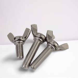 In acciaio inossidabile finitura luminosa classe 4.8 e 6.8 corno di pecora testa a farfalla bulloni ad ala M4-M8 - Product Image 4