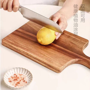 Acacia Wood Steak <b>Tray</b> Rectangular Solid Wood Serving Platter For Western Food Home Use - Product Image 2