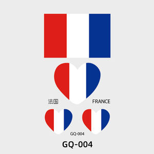 Juego de fútbol banderas nacionales tatuaje cuerpo pegatina temporal París día tatuaje pegatina - Product Image 4