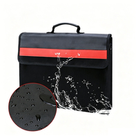 Bolsa de Hombro Ignífuga de Gran Capacidad, Organizador de Documentos de Fibra de Vidrio con Revestimiento de Silicona, Bolsa Impermeable para Archivos A4