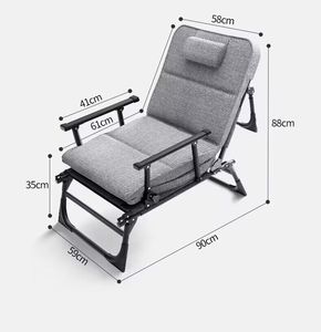 Tumbona multifuncional para exteriores, muebles de playa para jardín, sofá cama plegable para dormitorio, parque, Hotel, Patio, metal de acero - Product Image 3