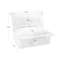 [Stock US] Canapé simple sans accoudoirs en chenille - 2 couleurs, expédié depuis l'entrepôt local US, supporte la livraison directe d'une pièce