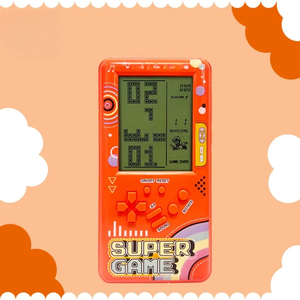 Consola de Juegos Clásica de Pantalla Grande, Retro, Nostálgica, Portátil para Niños, Juguete de Desarrollo de Inteligencia, Rompecabezas, Amarillo - Product Image 4