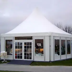 Porte-fenêtre en aluminium Chapiteau de mariage Pagode blanche Tentes de fête pour événements en plein air