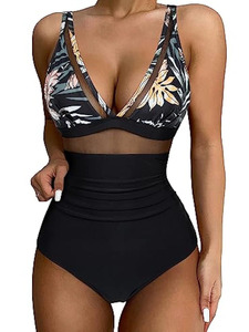 Traje de Baño de Una Pieza para Mujer con Diseños de Leopardo, Paisley y Cuadros para un Uso Cómodo y Activo en la Playa y para Surfear Todo el Día - Product Image 3