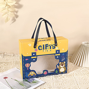 Hồng gấu phim hoạt hình lễ hội Kid giáng sinh nhật đảng tông Hộp Quà Tặng rõ ràng PVC Búp bê bao bì hộp với cửa sổ - Product Image 5