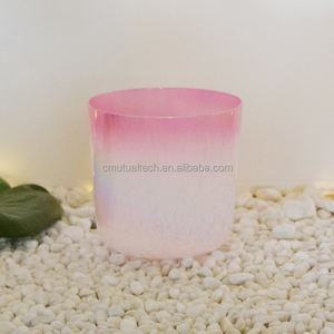 Cuenco de Cuarzo Transparente Q're Healthy And Mascot Mediation, Precioso Cuenco Cantante de Cristal de Cuarzo Color Durazno para Baño de Sonido y Música - Product Image 2