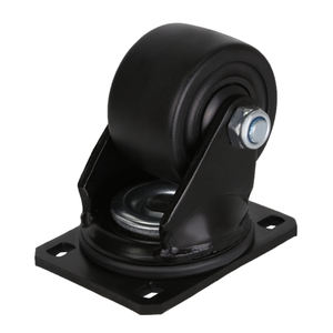 Starre <span class=keywords><strong>3</strong></span> Zoll schwarze Nylon-Rollen mit niedrigem Profil 500kg Laden von Hochleistungs-Lenkrädern mit universellem Bremsstahl-PP-Material - Product Image 4