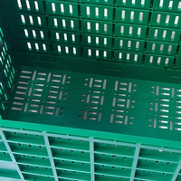Caisses de rangement en plastique pliables et robustes Tourtop, grandes caisses ventilées pour fruits et légumes, empilables et pliables