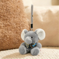 BEYMAN Nouvelle série Lapin à longues pattes en peluche douce en coton PP gaufré, porte-clés poupée, fabriqué en Chine