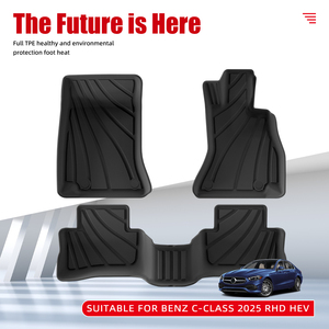 Nouveaux produits 3D TPE tapis de voiture revêtements de sol imperméables revêtements de voiture antidérapants tapis de sol de voiture anti-poussière pour Benz classe C 2025 RHD <span class=keywords><strong>HEV</strong></span> - Product Image 2