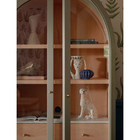 Armoire d'arche de rangement d'affichage en bois bleu de ferme moderne personnalisée en gros pour salon cuisine chambre à coucher
