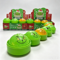 Jouet Squishy Monstre Vert de Noël, Balle à pincer scintillante à remontée lente, Jouet sensoriel anti-stress, Cadeaux
