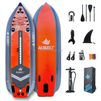 Aisunss OEM Vente en gros Grande planche de SUP gonflable tout usage pour la pêche en mer, portable et écologique, unisexe