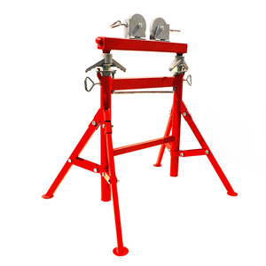 Support de tuyau réglable en hauteur H403 avec tête à roulettes et étau pour tuyaux de 36 pouces - Product Image 3