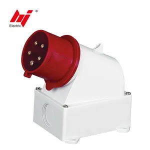 32A 3P+N+E Surface Mounted Appliance Inlet Plug IP44 Reverse Industrial Plug 5 Pin 32 Amp