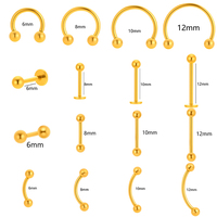Maina ASTM F136 Titanium Internally Thread Nose Rings Cartilage Helix Labret Earrings Septum Lip Ear Navel Body Piercing Jewelry