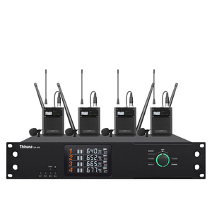 Thinuna UR-400 Microfone de conferência sem fio portátil de alta qualidade 4*100 Frequências Selecione 2U UHF 4 canais <span class=keywords><strong>FM</strong></span> de longa distância - Product Image 3