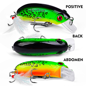 เหยื่อตกปลาแบบแข็ง เหยื่อปลอมชนิด Crankbait สำหรับตกปลาแบสและปลาขนาดเล็ก อุปกรณ์ตกปลา - Product Image 4