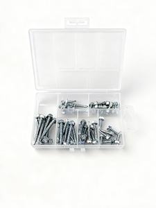 Vis autoperceuses en acier au carbone avec finition zinc, tête hexagonale, lot <span class=keywords><strong>de</strong></span> 60 pièces, vis <span class=keywords><strong>de</strong></span> toiture à queue hexagonale pour bois - Product Image 2