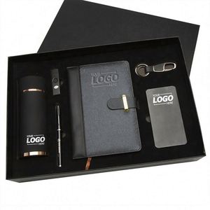 Customized Business <b>Gift</b> <b>Set</b>: Frosted Notebook, USB Drive & Tumbler with Logo - Perfect for Corporate Events - Product Image 1