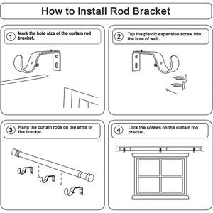 Juego de Barra de Cortina de Aleación de Aluminio Plateado Mate KYOK con Soporte Invisible, Diseño Minimalista para Dormitorio, Baño y Uso en Exteriores - Product Image 5