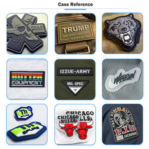 カスタムシリコンラベル 3Dラバーパッチ エンボスロゴ 衣類用 PVC 3Dソフトデボス 熱転写ラベル フックアンドループ - Product Image 5