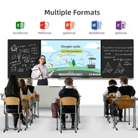 Tableau numérique intelligent tout-en-un, écran tactile infrarouge 40 points, Android Windows OS, résolution 4K, utilisation en classe interactive