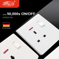 Prises murales multifonctions universelles USB TV à bouton-poussoir pour Royaume-Uni, Allemagne et autres pays, fabriquées en usine