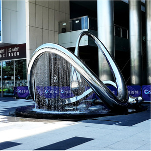 Fuente de Acero Inoxidable con Diseño Contemporáneo para Uso Comercial en Hoteles, con Elemento de Agua y Construcción Duradera - Product Image 5