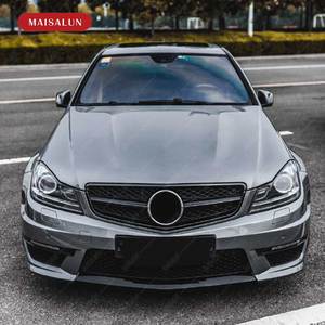 Kit de Carrocería de Alta Calidad para Benz Clase <span class=keywords><strong>C</strong></span> W204, Actualización al Estilo C63, Parachoques Delantero con Luces DRL, Parachoques Trasero y Faldones Laterales - Product Image 2