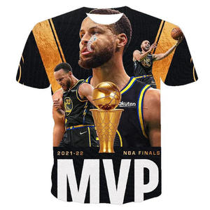 Livraison gratuite 2021-2022 Championnat de basket-ball américain FINALS CHAMPIONS WARRIORS TEAM SIGNATURES T-shirt imprimé pour homme <span class=keywords><strong>Curry</strong></span> FMVP 3D - Product Image 2