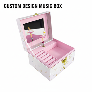 Caja de Música Giratoria Personalizada Yiyu, de Lujo y Ecológica, con Manivela, Caja de Joyería de MDF Personalizada con Canción, Regalo de Cumpleaños - Product Image 1