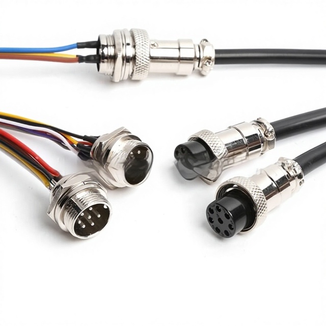 M16 Aviation Plug GX16 Series 2-10 Pin Copper Alloy Connector Silver Plated Waterproof Industrial Safety Component