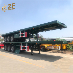 Giá Rẻ Thương Mại Tri Trục 20 40ft 40 Feet 48 Chân 53ft Phẳng <span class=keywords><strong>Container</strong></span> <span class=keywords><strong>Chassis</strong></span> Bán Xe Tải Trailer Phẳng Giường Trailer Giá - Product Image 6
