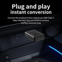 Adaptateur CarPlay sans fil le plus petit pour Apple CarPlay et Android Auto, adaptateur Bluetooth universel, dongle CarPlay