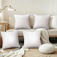 Housse de coussin et doublures de coussin intérieures modernes, douces, blanches, carrées, non tissées, respirantes et écologiques, en stock, pour la décoration de lit et de canapé