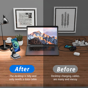 Vina 2024, nouveau design, chargeur sans fil pliable intelligent à levage électrique, chargeur 4 en 1 avec lumière LED - Product Image 5