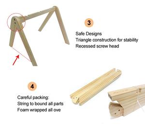 الطبيعية خشبية قابلة للطي إطار اللياقة البدنية لعبة لعب رياضة الالعاب المتدلية خشبية معدة لعب للأطفال مع التسنين لعبة - Product Image 5