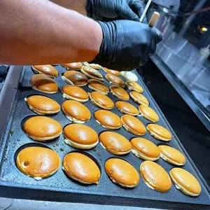 Gevrek dış kabarık iç kısmında Poffertjes hollandalı Mini krep makinesi makinesi