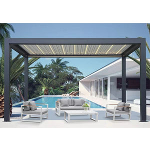 High Quality Luxury Villa Living Room Garden Gazebo <b>Pavilion</b> Outdoor Shade Aluminium Alloy Motorized Pergola - Product Image 2
