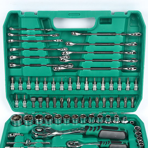 78 Piece Hand Tool <b>Set</b> 1/2 In Socket Wrench Ratchet <b>Screwdriver</b> <b>Bits</b> Auto Mechanic Repair Kit Chromium Vanadium Steel Tool Case - Product Image 1