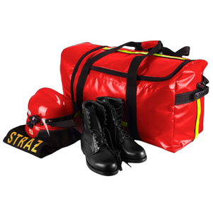 Muestra gratuita de bandolera cruzada estilo cruz de Malta para personal de respuesta rápida: Bolsa para bomberos con compartimento para casco y ventilación de malla - Product Image 1