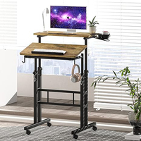 Plateau de clavier portable et convertible pour ordinateur, pivotant et réglable en hauteur, installation facile, gain de place, pour petit ordinateur portable