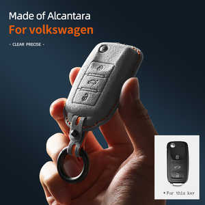 Para Volkswagen <span class=keywords><strong>Bora</strong></span> Lavida Sagitar Polo Tharu XR Tayron Car Key Holder Funda de cuero - Product Image 1