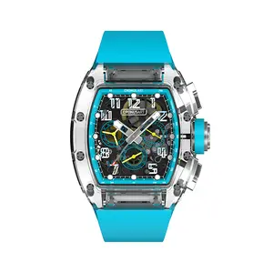 Hot Selling Horloge Mechanisme Automatische Saffier Glas 10atm Waterdicht Skelet Mechanisch Horloge Sei Ko Mechanisch Horloge Te Koop