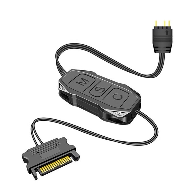 Chassis Fan SATA to ARGB Three Pin Manual Controller Second-generation Lighting Mode